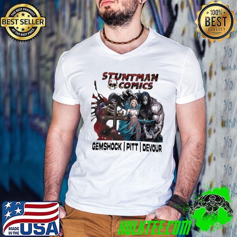 Stuntman comic gemshock pitt devor shirt