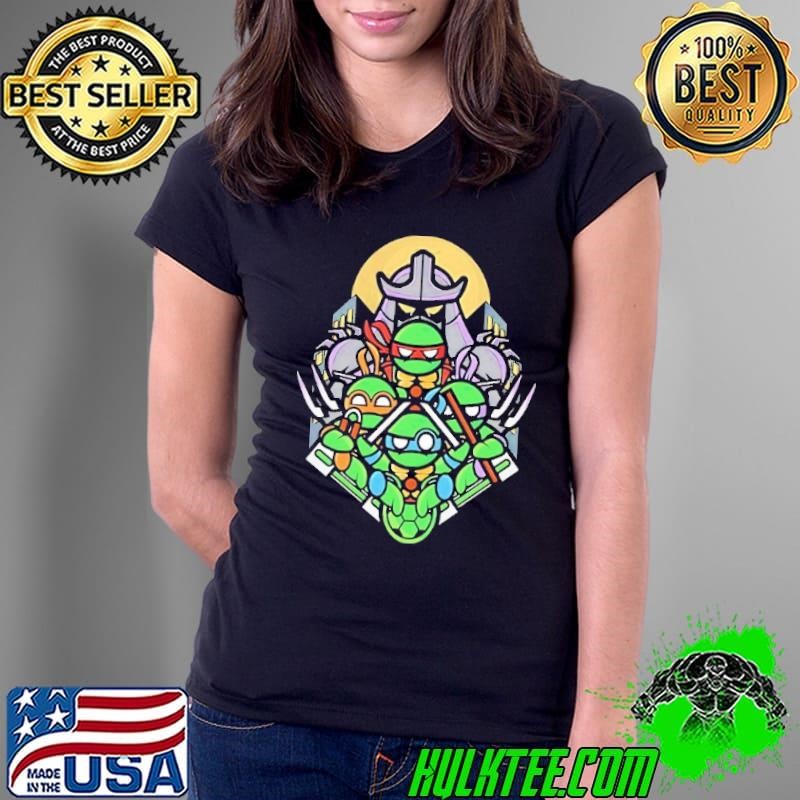 Teenage Mutant Ninja Turtles go ninja chibi Ladies Tee