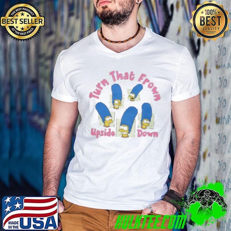 The Simpsons Marge Turn That Frown Upside Down Guys V Neck