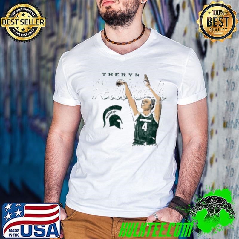 Theryn Hallock Michigan State Spartans Basketball Guys V Neck