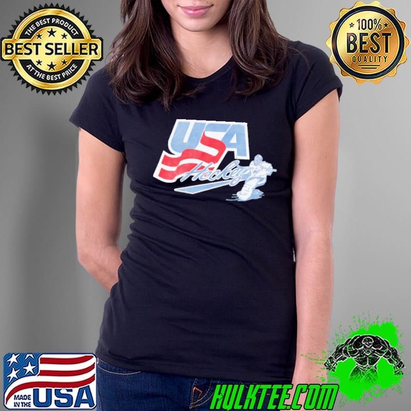 Usa hockey Goalie logo Ladies Tee