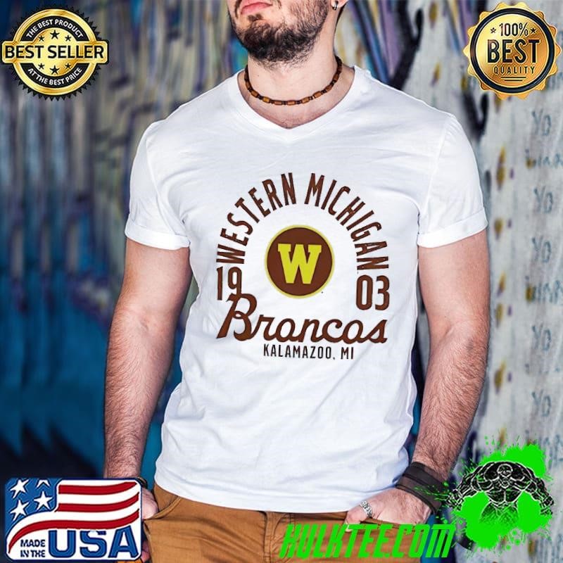 Western Michigan Broncos Kalamazoo MI colors mascot overlay shirt