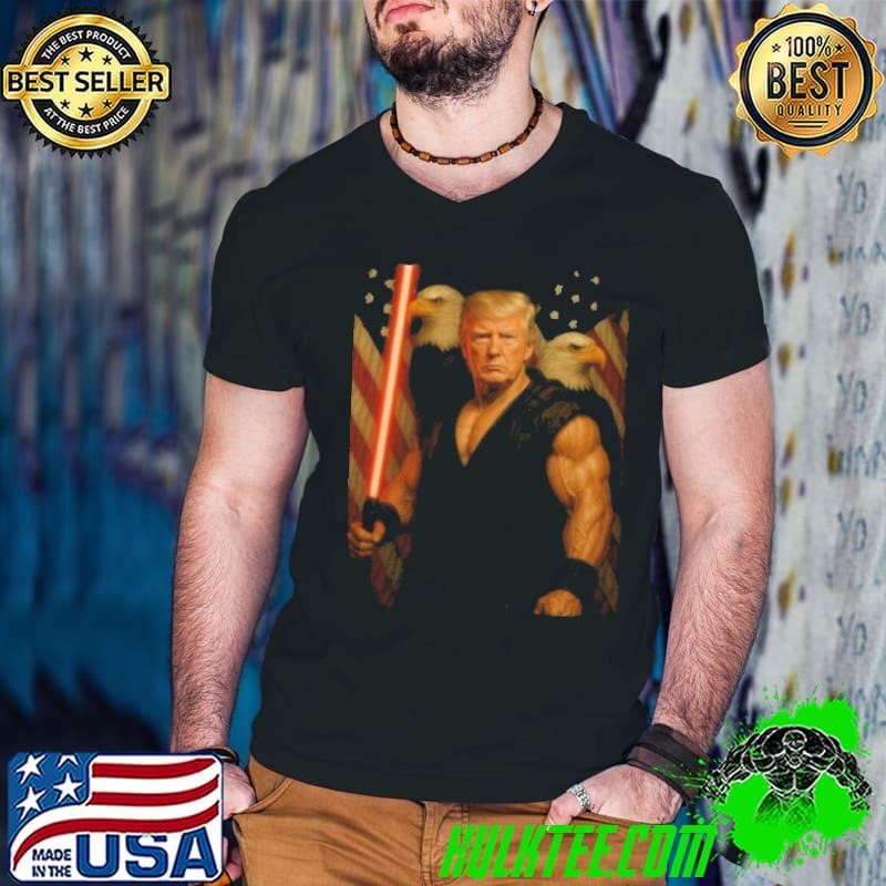 White House Trump On Star Wars Day 2025 Eagle usa Flag shirt