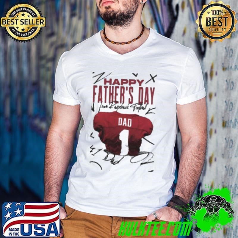 Arkansas Razorback Football Poster Celebrates Happy Fathers Day Shirt
