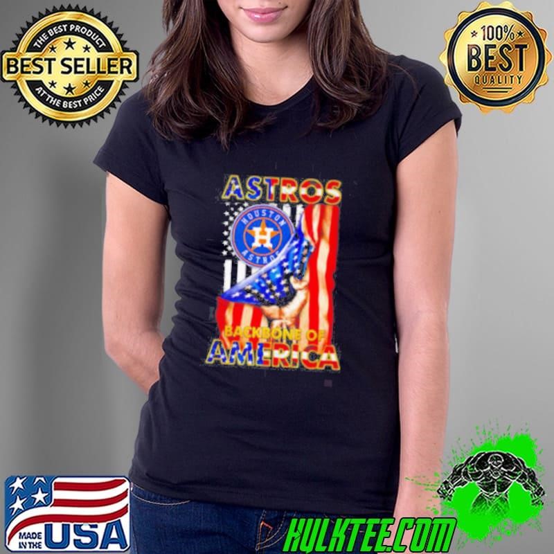 Astros backbone of America flag Ladies Tee