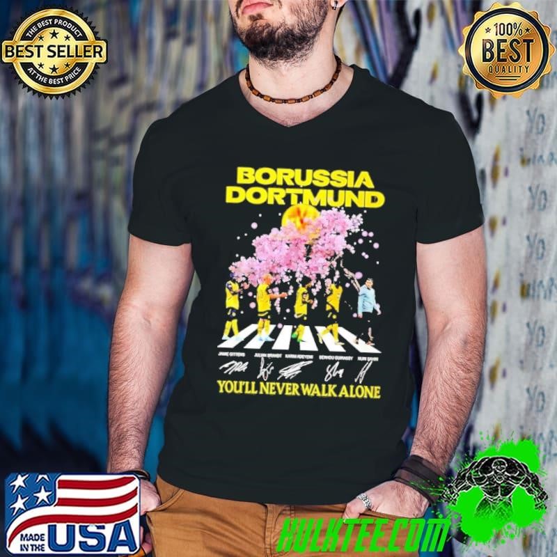 Borussia Dortmund abbey road you’ll never walk alone signature Guys V Neck