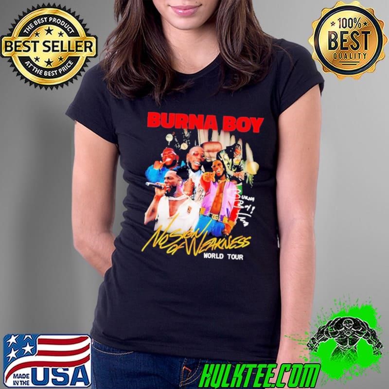 Burna Boy 15th Anniversary 2010 – 2025 World Tour signature Ladies Tee