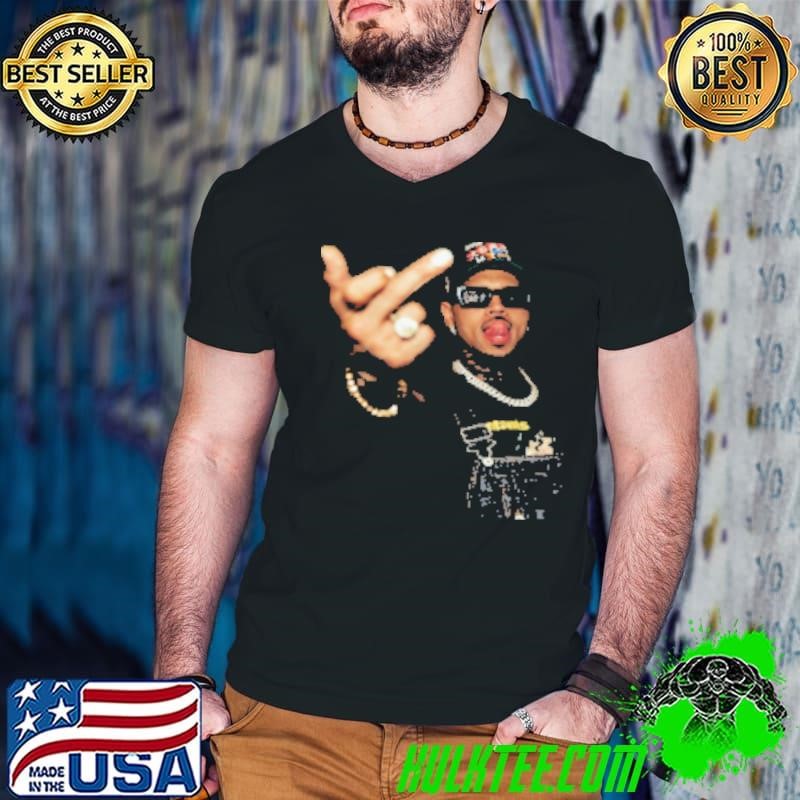 Chris Brown Middle Finger Shirt
