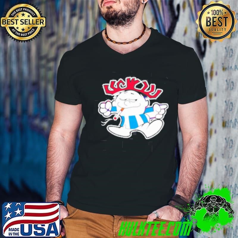 Cool Punch Mascot Smoking Meme Retro Cartoon shirt