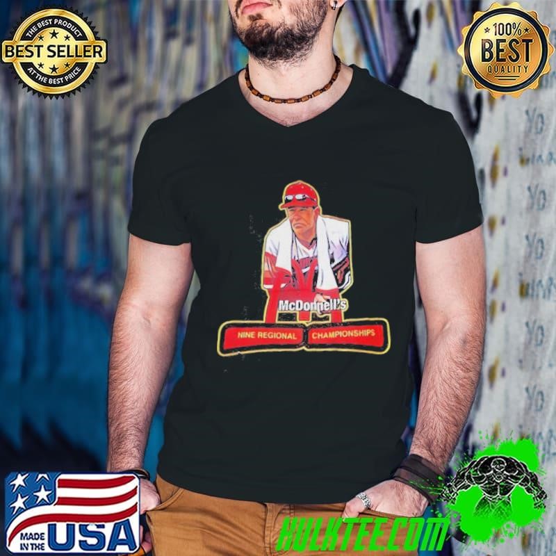 Dan McDonnell Louisville Cardinals MLB Baseball Nine Regional Championships Guys V Neck