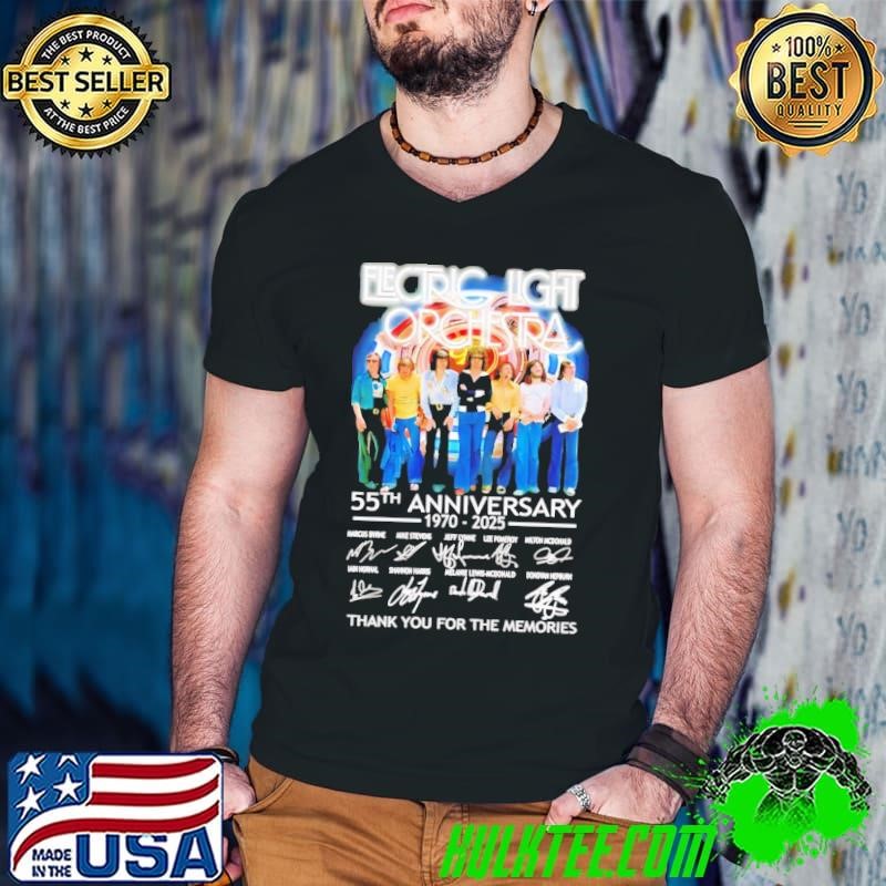 Electric Light Orchestra 55th Anniversary 1970-2025 Thank You For The Memories Signatures shirt