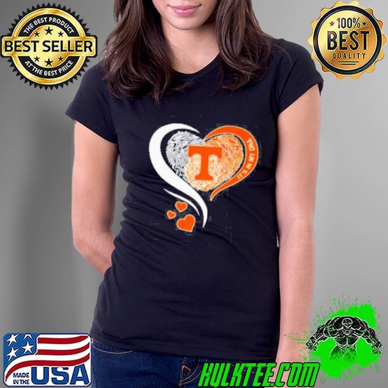 Fingerprint heart it’s in my DNA Tennessee Volunteers Ladies Tee