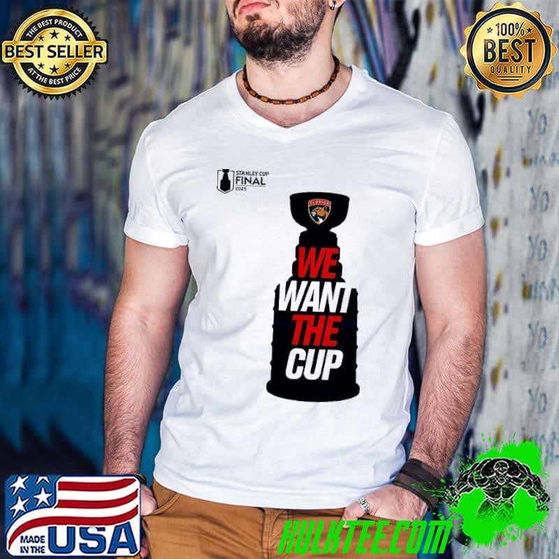 Florida Panthers Stanley Cup Final we want the cup 2025 Guys V Neck