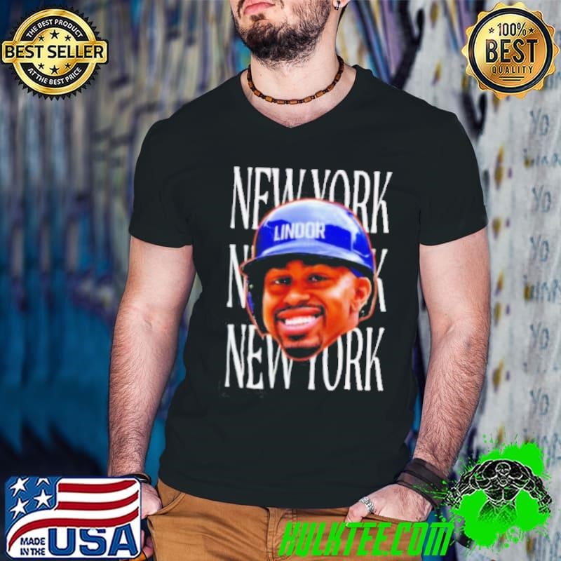 Francisco Lindor New York Mets head in the Game Series 2025 shirt