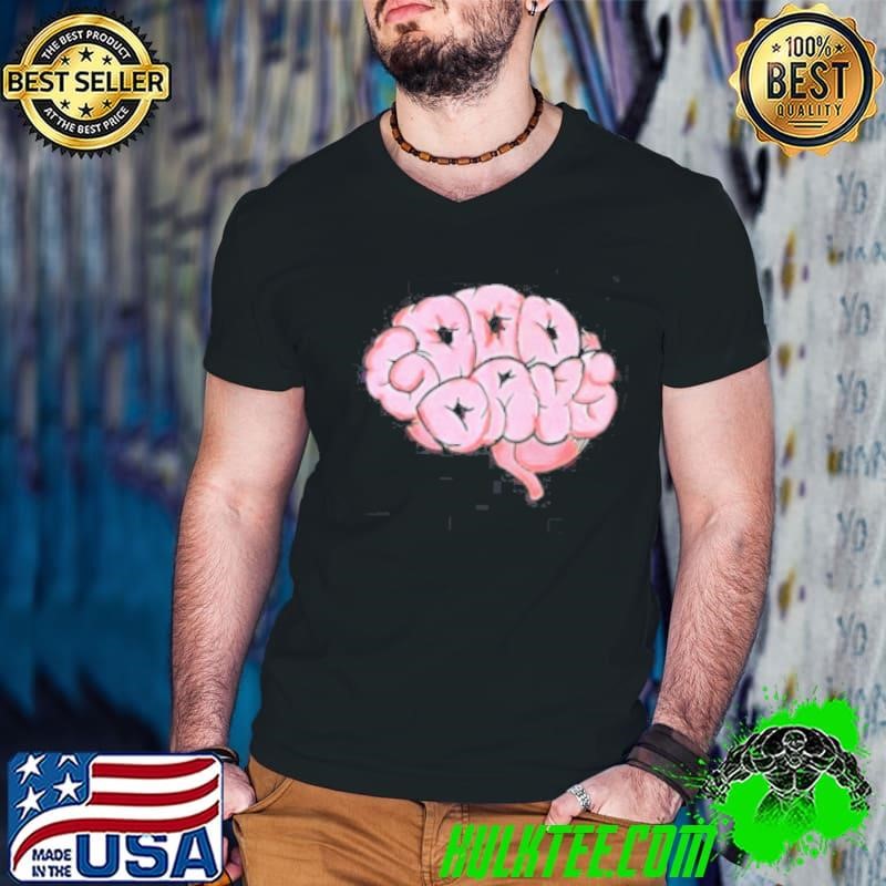 Good Days Brain Puff-Print shirt