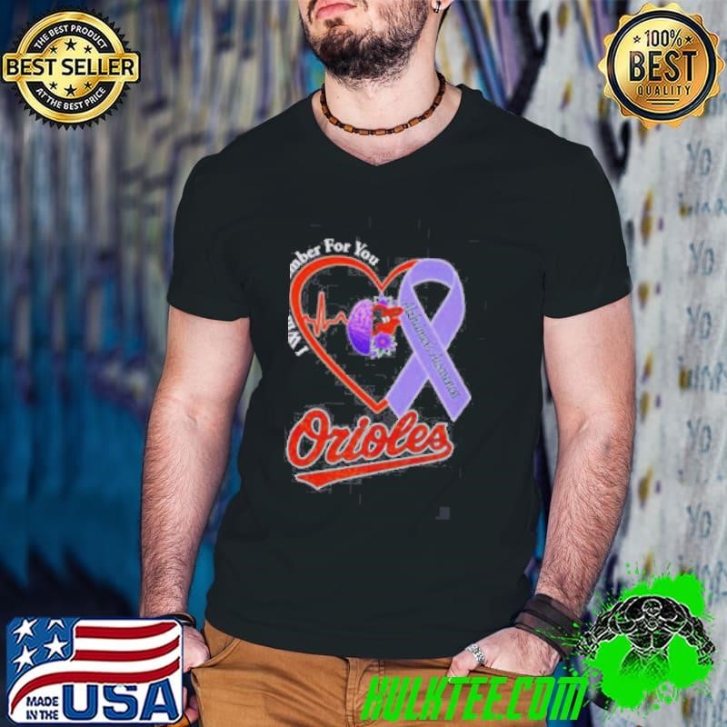I Will Remember For You Alzheimer’s Awareness Baltimore Orioles Guys V Neck