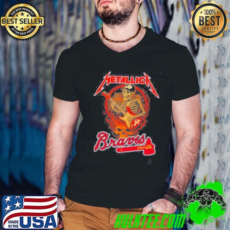 Metallica Braves Unique Gifts For Baseball Fans Guys V Neck
