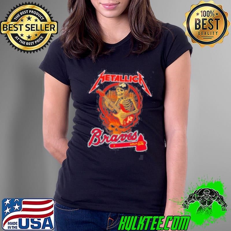Metallica Braves Unique Gifts For Baseball Fans Ladies Tee