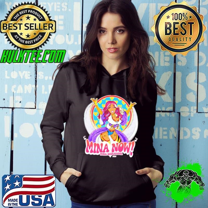 Mina Shirakawa Mina NOW AEW caricature Hoodie