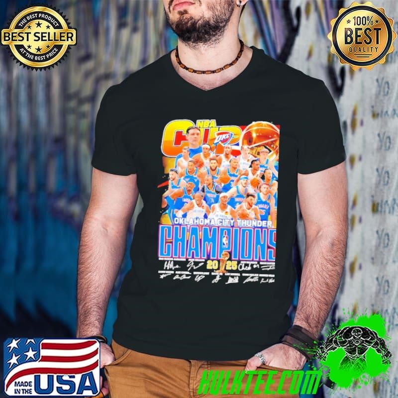 Oklahoma City Thunder NBA Cup Champions 2025 Signature shirt