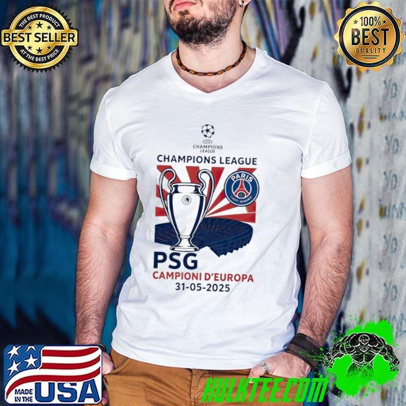 Paris Saint-Germain Campioni D’Europa 2025 Champions League Logo shirt