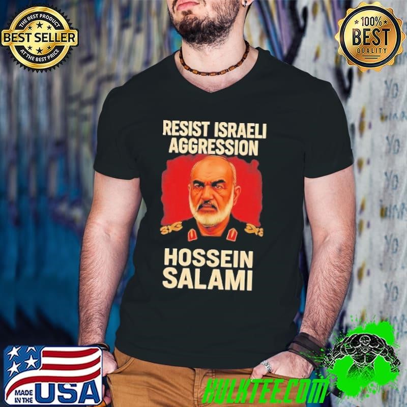 Resist Israeli Aggression Hossein Salami Tribute Guys V Neck