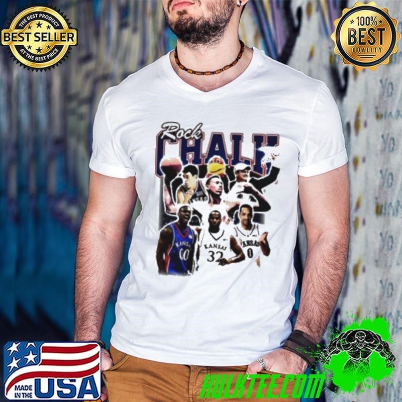 Rock Chalk Kansas Basketball Legends White Guys V Neck