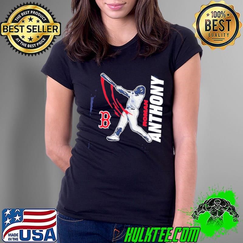 Roman Anthony Boston Red Sox swing cartoon Ladies Tee