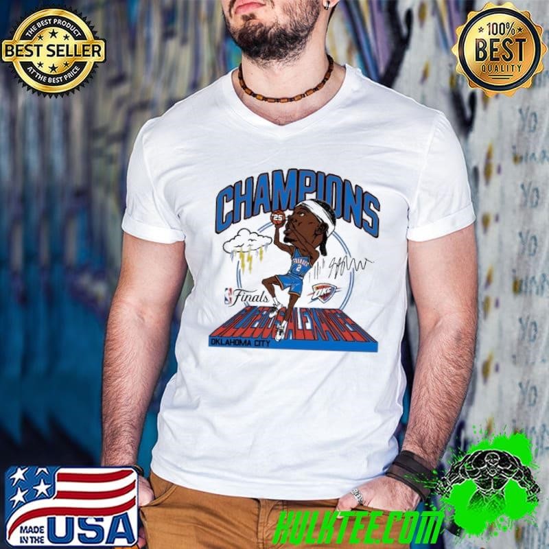 Shai Gilgeous-Alexander caricature OKC 2025 NBA Finals Champions shirt