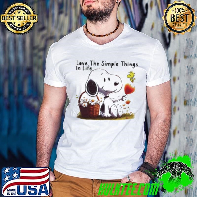 Snoopy love the simple things in life shirt