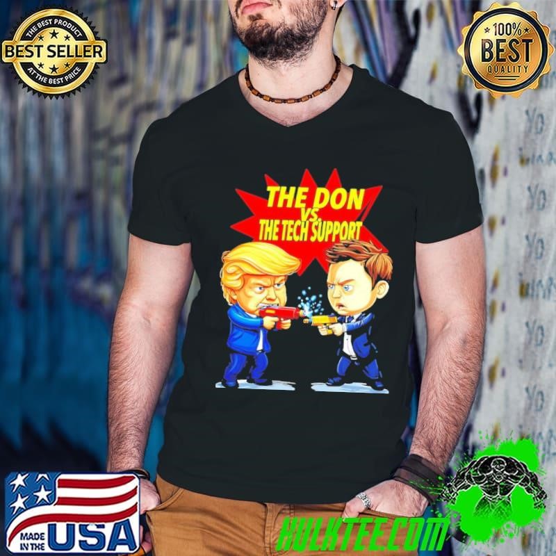 The Don Vs. The Tech Support Trump vs Musk cartoon shirt