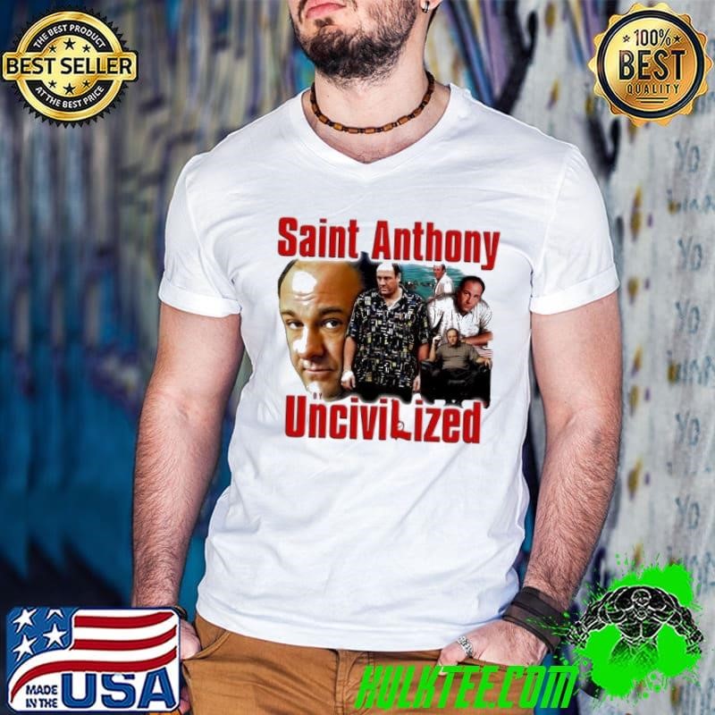Tony Soprano Saint Anthony By Uncivilized Guys V Neck