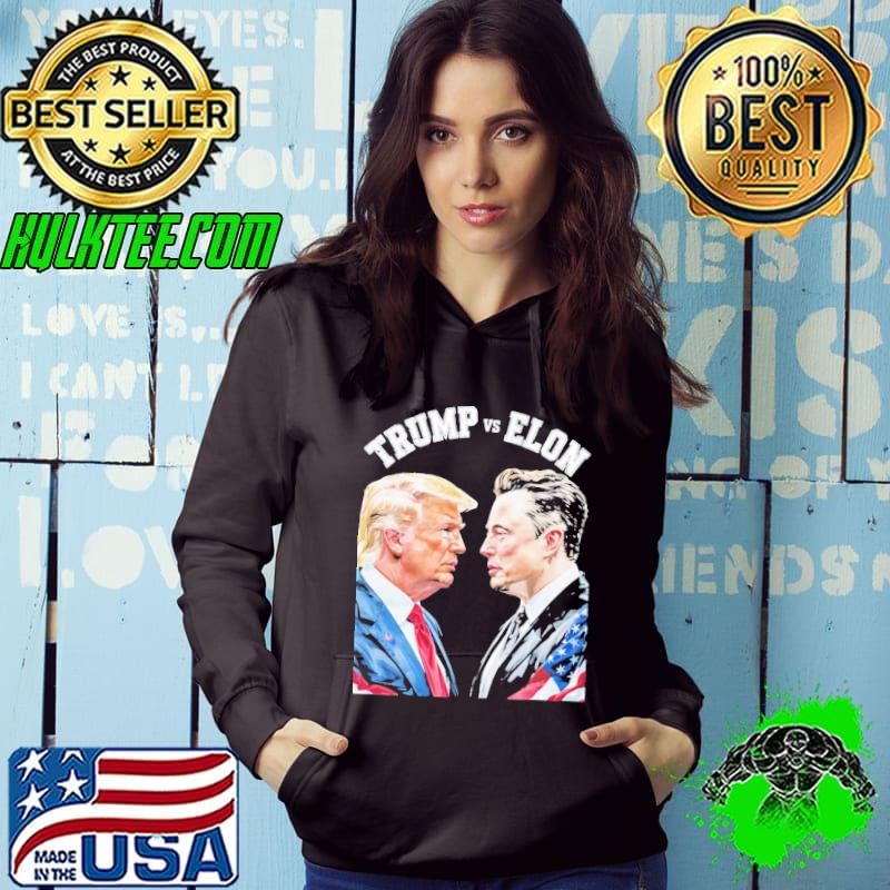 Trump Vs Elon American flag ’25 Hoodie