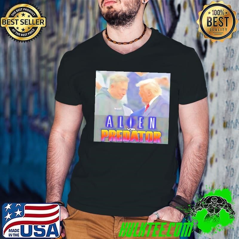 Trump vs Elon Alien vs Predator shirt