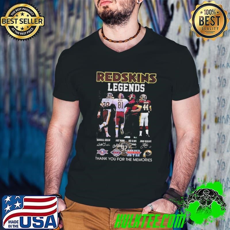 Washington Commanders Redskins Legends Thank You For The Memories signatures Guys V Neck