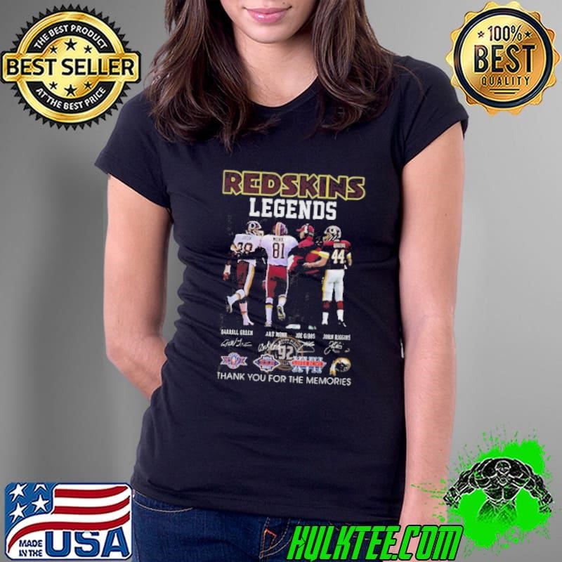Washington Commanders Redskins Legends Thank You For The Memories signatures Ladies Tee