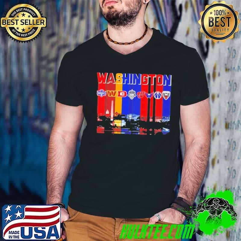Washington sports City Skiline logo team shirt