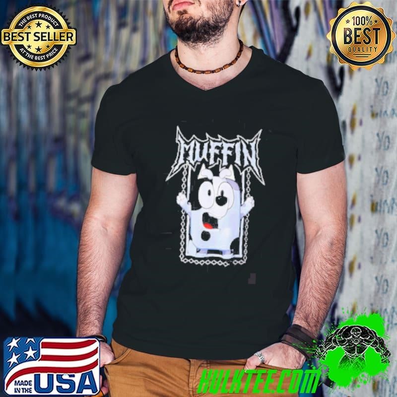 Bluey muffin metal tie dye shirt