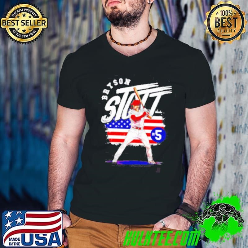Bryson Stott Baseball Philadelphia Phillies American Flag 4th Of July shirt