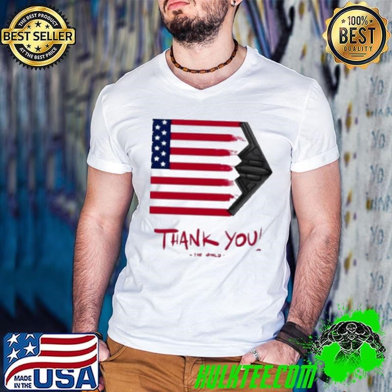 Gunther Eagleman Thank You Flag Usa Guys V Neck