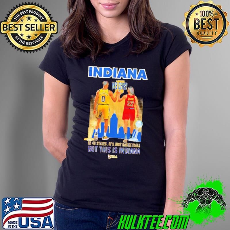 Indiana Pacers NBA Yes’ Cers This is Indiana It's Just basketball Ladies Tee