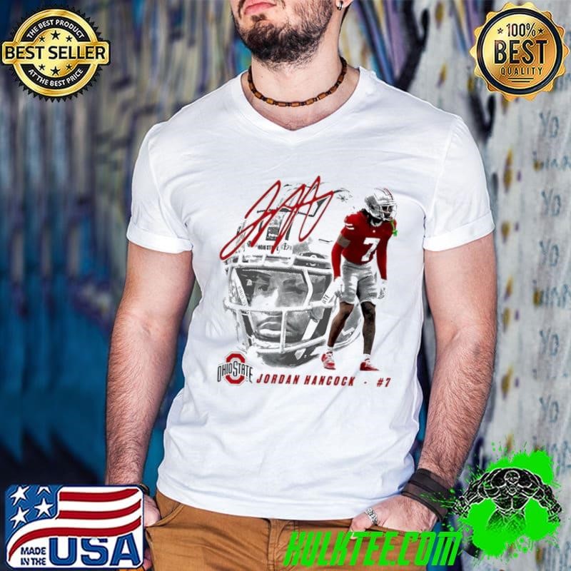 Jordan Hancock Ohio State Buckeyes Portrait signature shirt