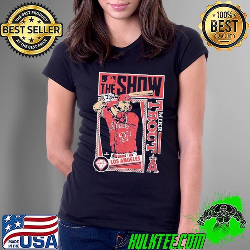 Mike Trout Los Angeles Angels MLB The Show Baseball Ladies Tee