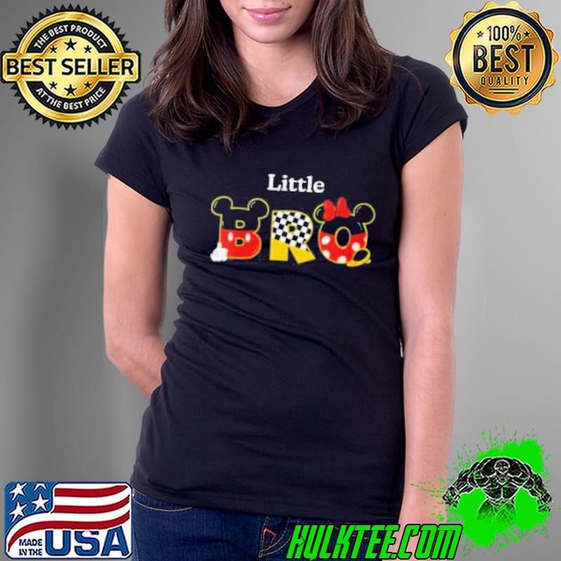 Womens Disney Mickey & Minnie _Little Bro_ Family Trip Vacation Ladies Tee