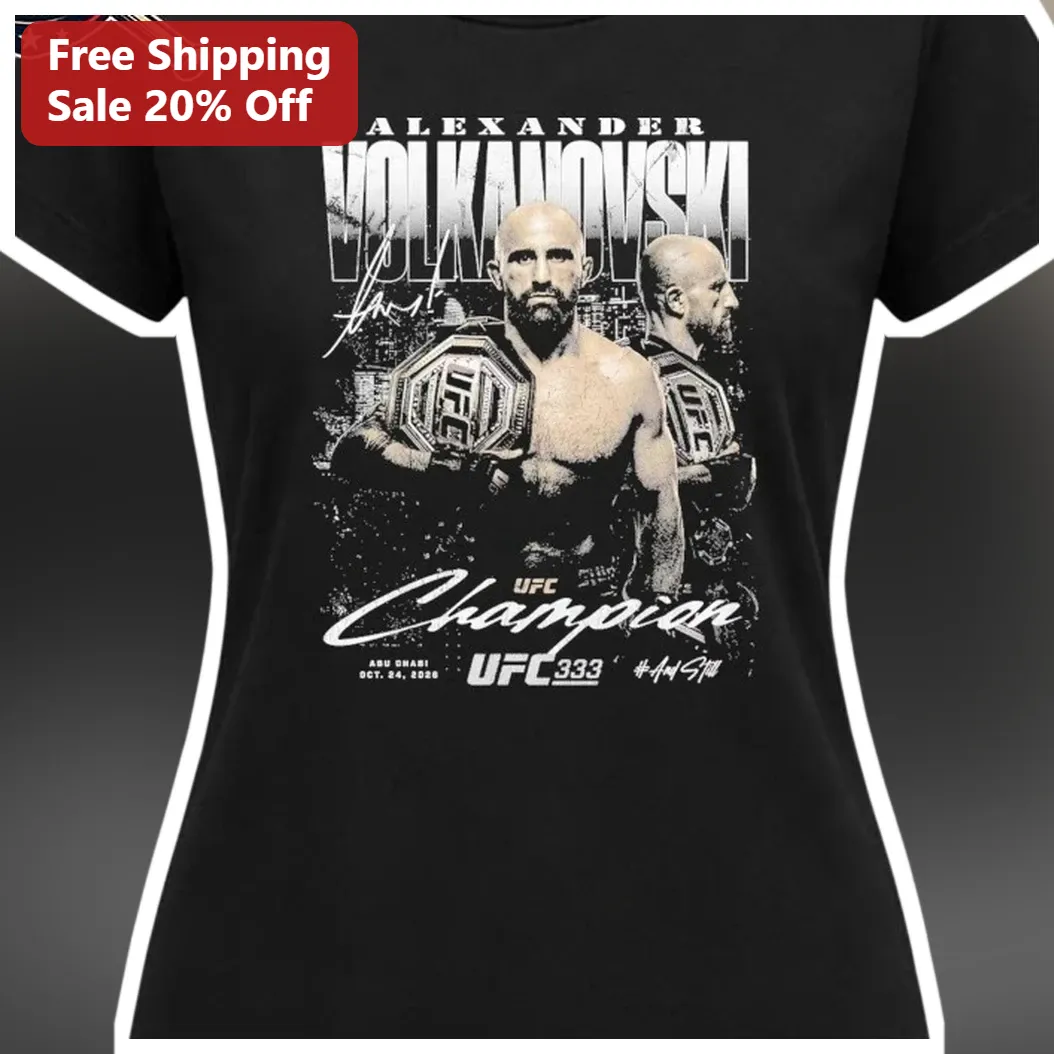Alexander Volkanovski UFC Champion Tee MMA Fan Gear available at our Miami, Florida warehouse