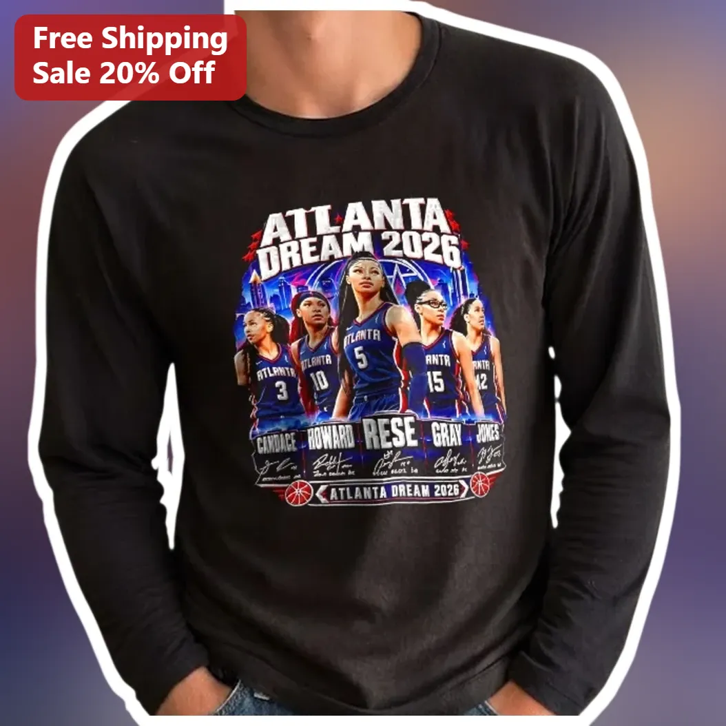 Atlanta Dream 2026 Long Sleeve Tee WNBA Basketball Fan Gear available at our Miami, Florida warehouse