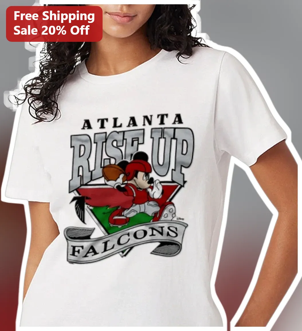 Atlanta Falcons Rise Up Mickey Mouse Tee NFL Fan Graphic Shi — Miami, Florida Atlanta Falcons Rise Up Mickey Mouse Tee NFL Fan Graphic Shirt available at our Miami, Florida warehouse