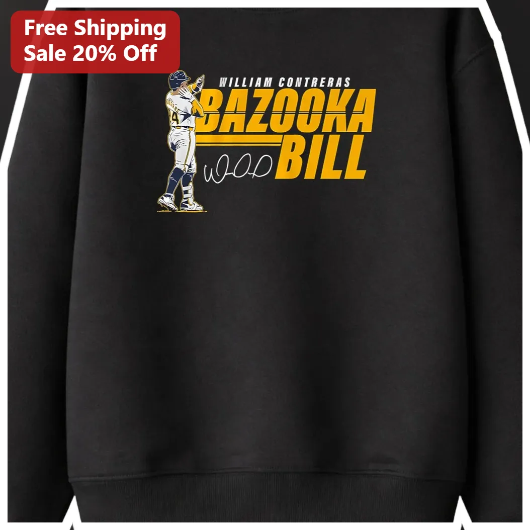 Bazooka Bill William Contreras Signature Crewneck Sweatshirt for Men available at our Miami, Florida warehouse