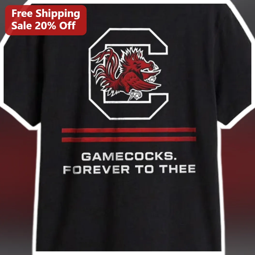 Gamecocks Forever to Thee Tee University of South Carolina Gamecock Spirit Shirt for College Footbal available at our Miami, Florida warehouse