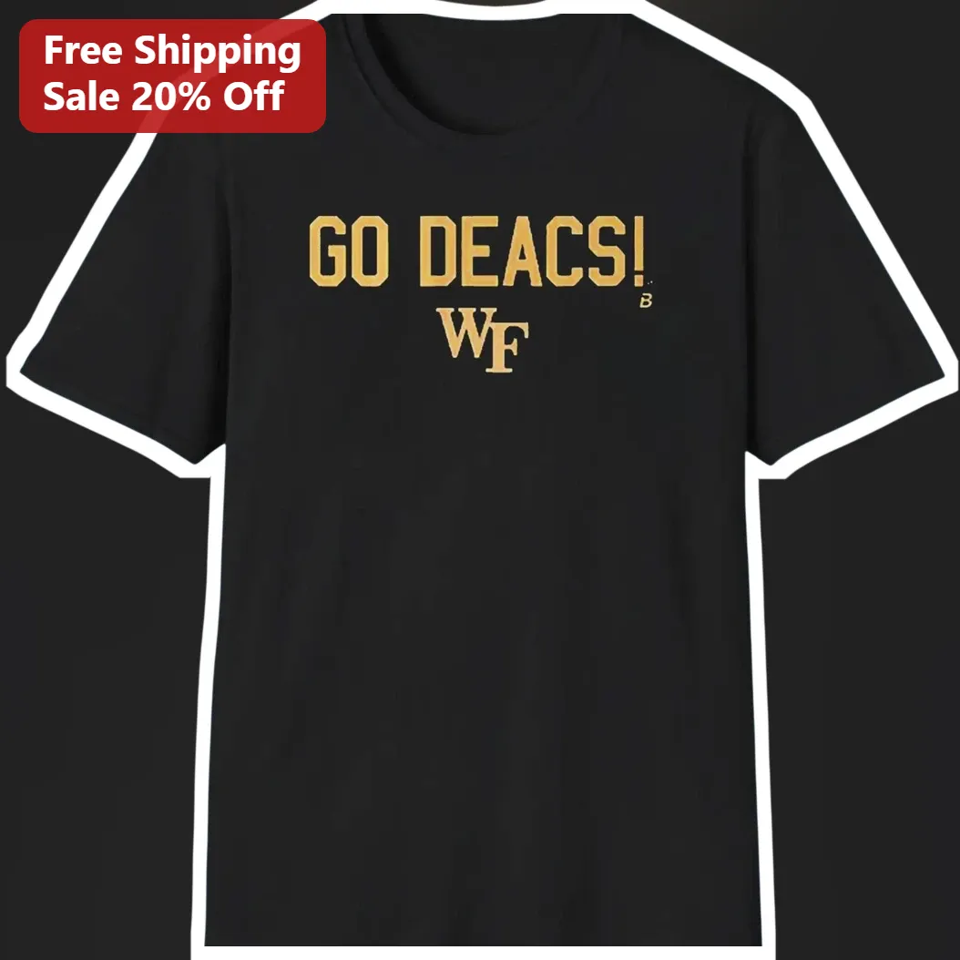 Go Deacs! WF Wake Forest University Spirit Tee Black Gold Co — Miami, Florida Go Deacs! WF Wake Forest University Spirit Tee Black Gold Collegiate Fan Gear available at our Miami, Florida warehouse